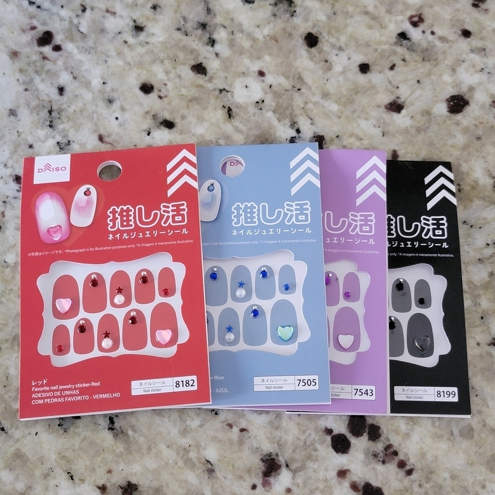 Daiso Nail Art Stickers - Multicolor Set